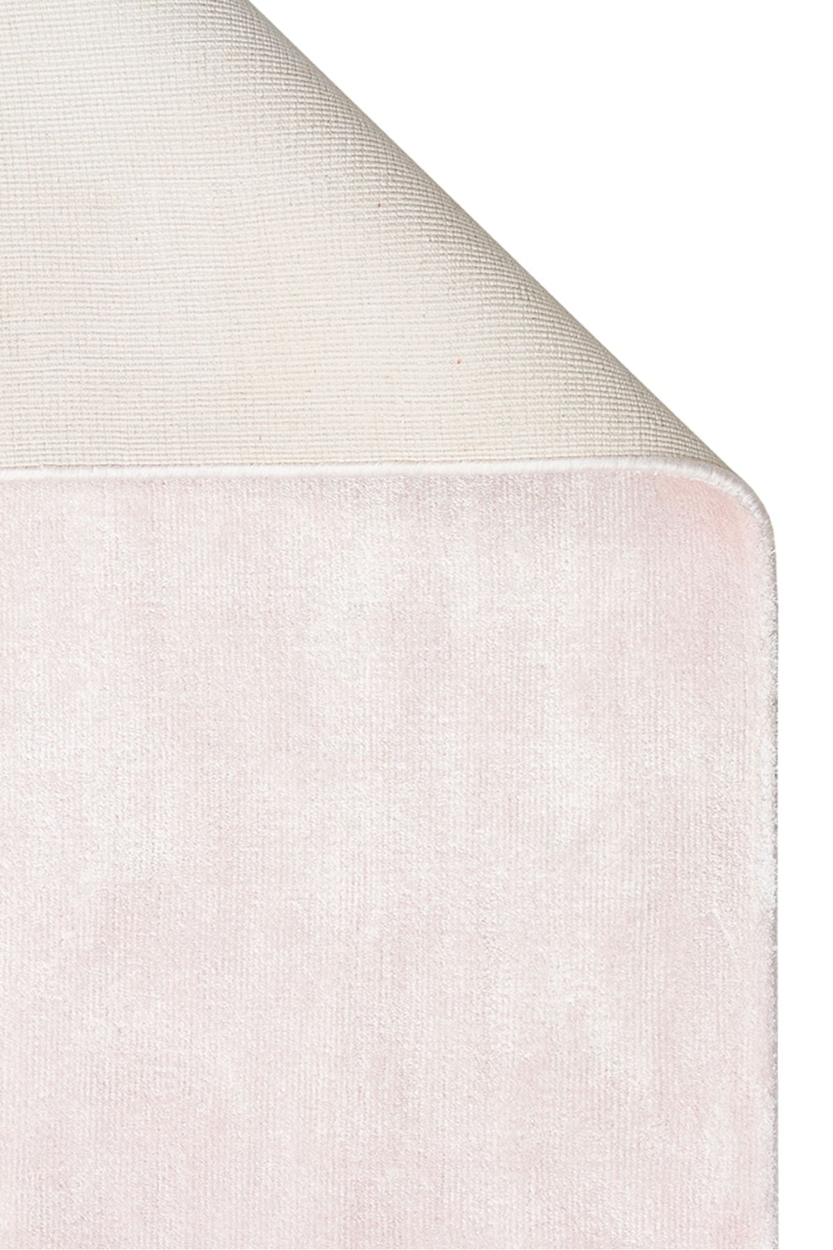 Alure Pembe El Dokuma Saf Bambu Halı Lüks Yumuşak Minimalist Modern Salon ve Oturma Odası Halısı - Powder