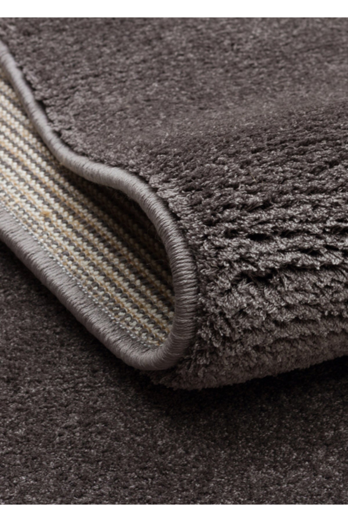 Vera Morfea Hav Toz Vermez Antrasit Asimetrik Düz Halı Yumuşak Tuşeli Modern Şık Salon Halısı - Antrasit 03