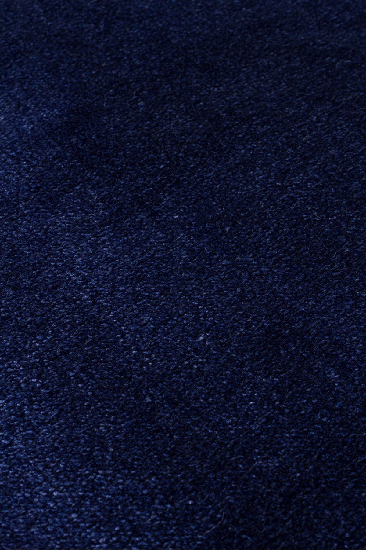 Luma Lacivert Tek Renk Sade Saf Bambu Doğal Malzeme Halı Minimalist Parlak Modern Lüks Salon Halısı - Lacivert
