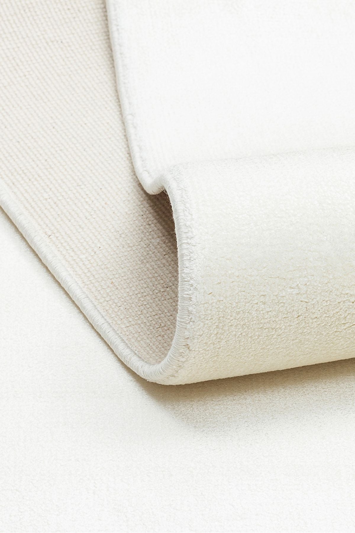 Luma Beyaz Tek Renk Sade Saf Bambu Doğal Malzeme Halı Minimalist Parlak Modern Lüks Salon Halısı - Beyaz