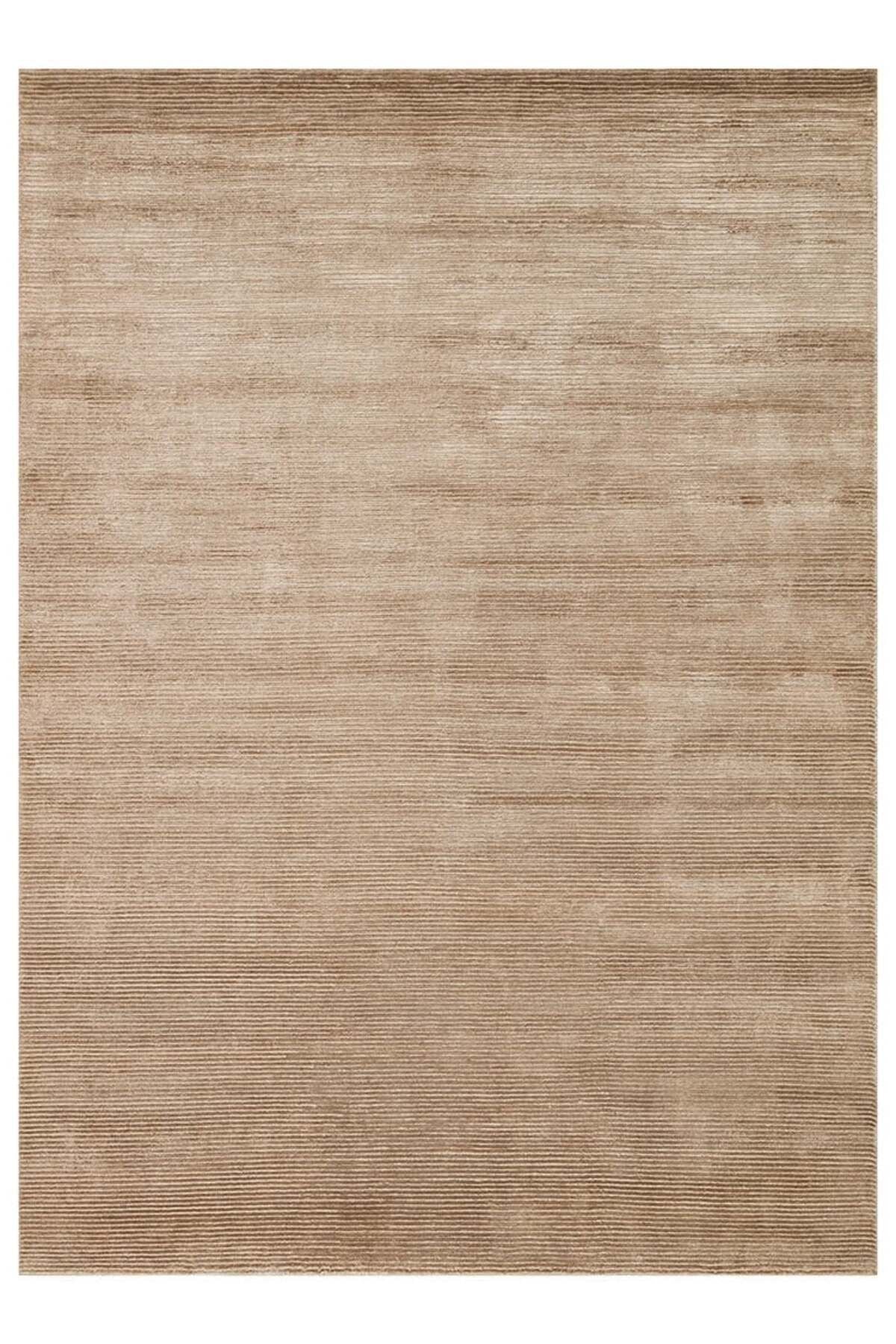 Siena Brown El Dokuma Teknikleriyle Özenle Üretilmiş, Doğal Bambu, Yün Karışımlı Salon Halısı - Kahverengi