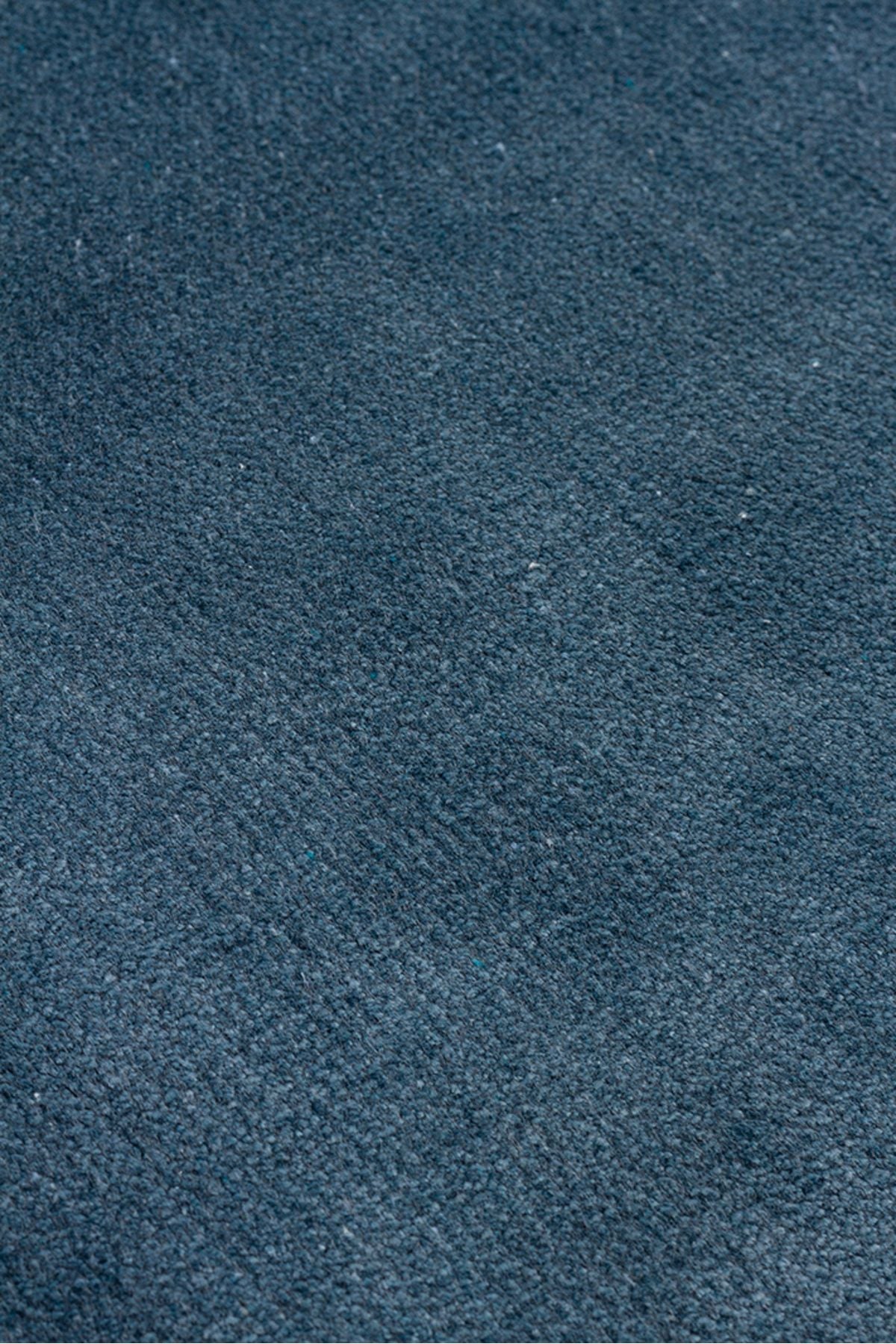 Luma Mavi Tek Renk Sade Saf Bambu Doğal Malzeme Halı Minimalist Parlak Modern Lüks Salon Halısı - Mavi