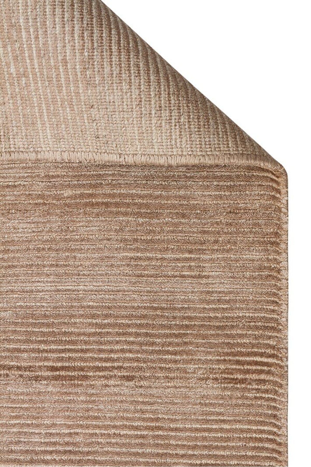Siena Brown El Dokuma Teknikleriyle Özenle Üretilmiş, Doğal Bambu, Yün Karışımlı Salon Halısı - Kahverengi