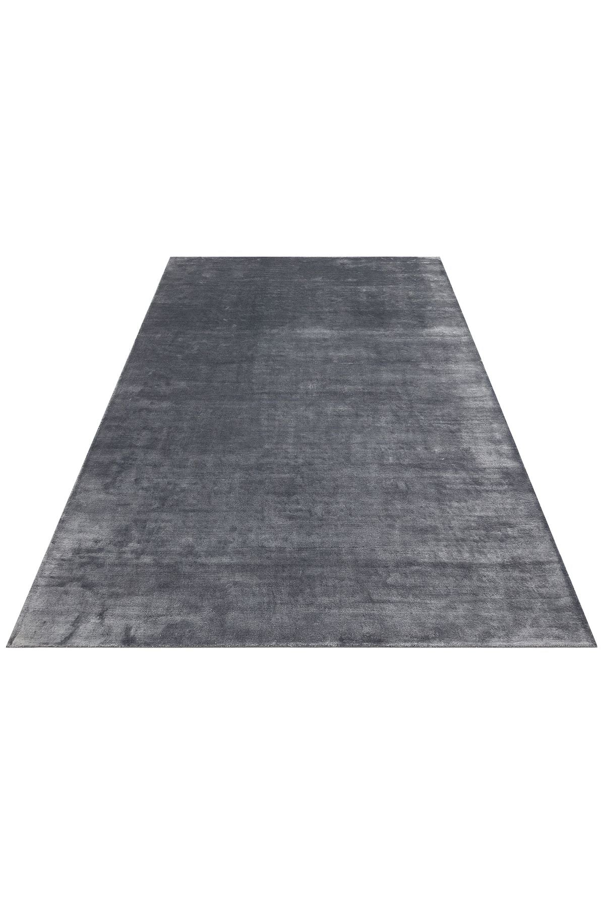 Alure Siyah El Dokuma Saf Bambu Halı Lüks Yumuşak Minimalist Modern Salon ve Oturma Odası Halısı - Charcoal