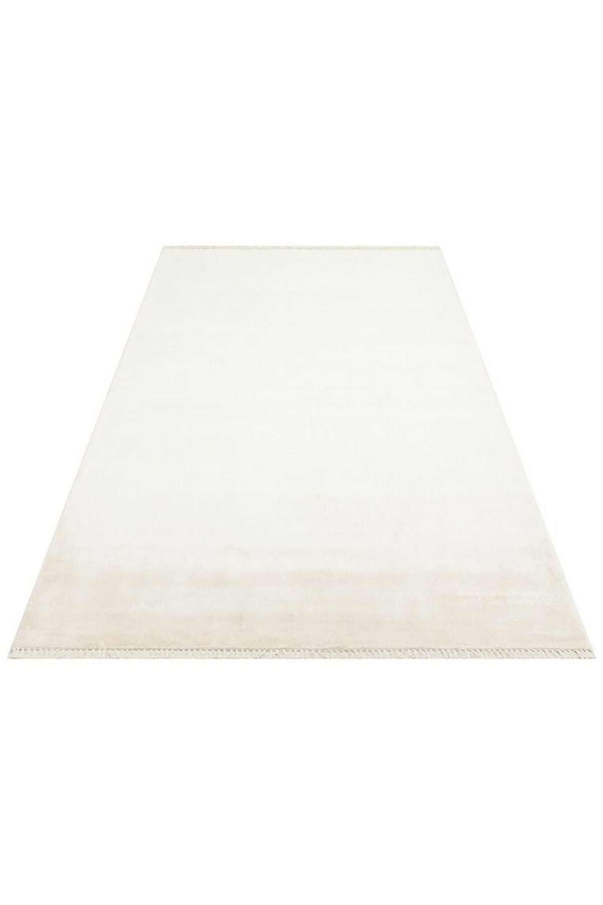 Luma Krem Tek Renk Sade Saf Bambu Doğal Malzeme Halı Minimalist Parlak Modern Lüks Salon Halısı - Krem