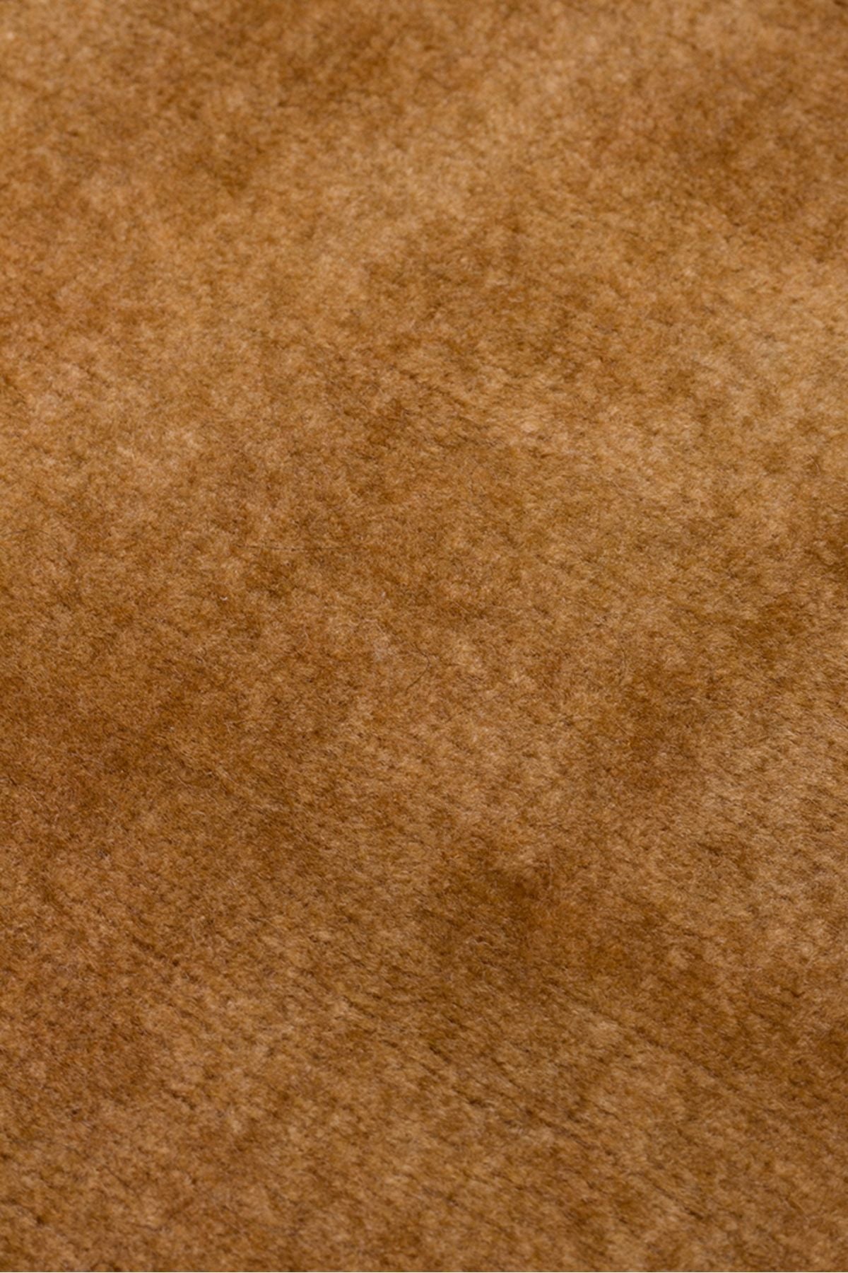 Karamel Ton El Dokuma %100 Yeni Zelanda Yünü Kalın Lüks Doğal Taş Dokulu Salon Halısı - Turuncu