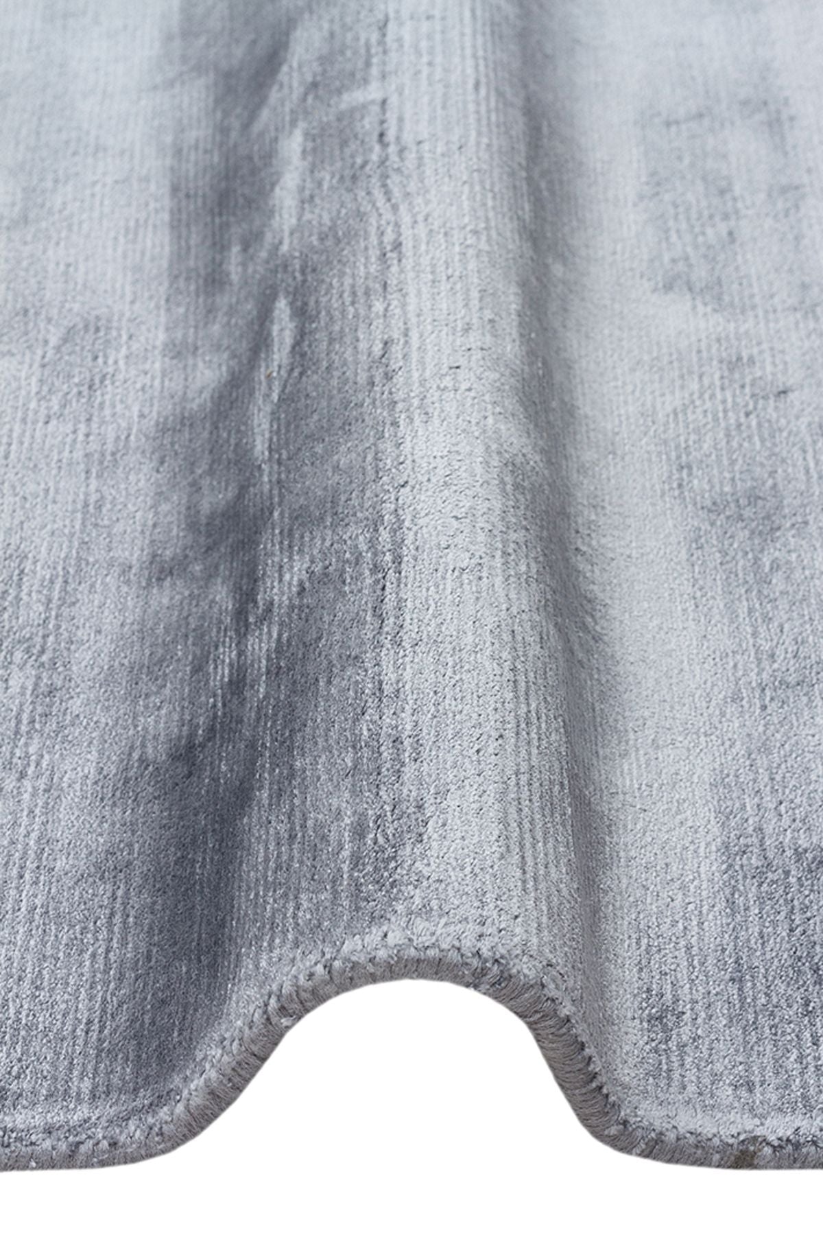 Alure Siyah El Dokuma Saf Bambu Halı Lüks Yumuşak Minimalist Modern Salon ve Oturma Odası Halısı - Charcoal