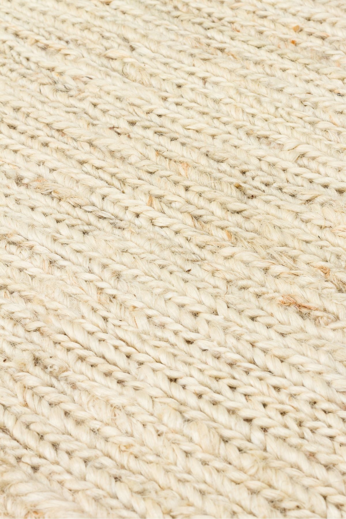 Jutte El Dokuma Doğal ve Organik Jüt Halı Kalın Dokulu Sağlam ve Şık Lüks Salon Halısı - Ivory