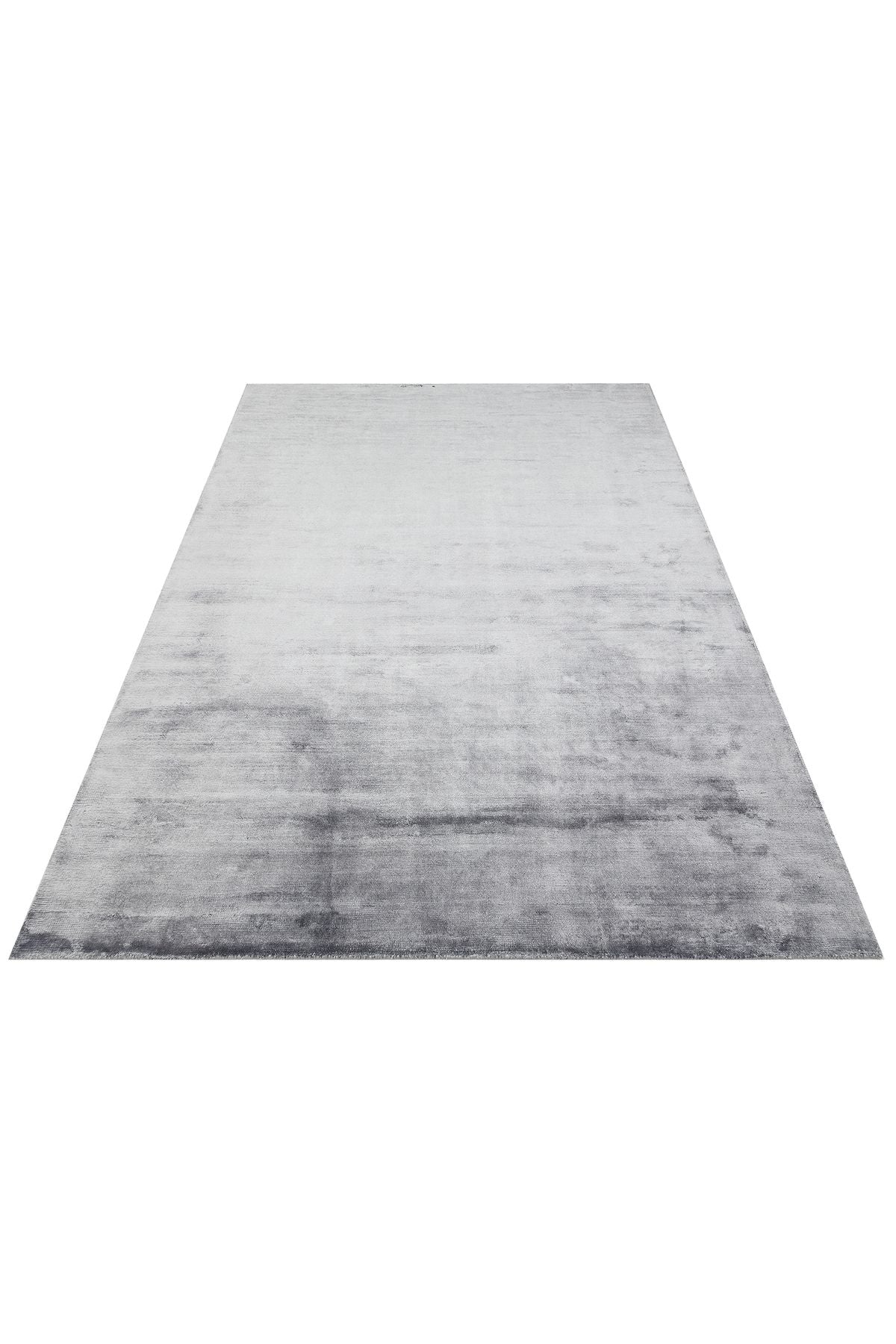 Alure Siyah El Dokuma Saf Bambu Halı Lüks Yumuşak Minimalist Modern Salon ve Oturma Odası Halısı - Charcoal
