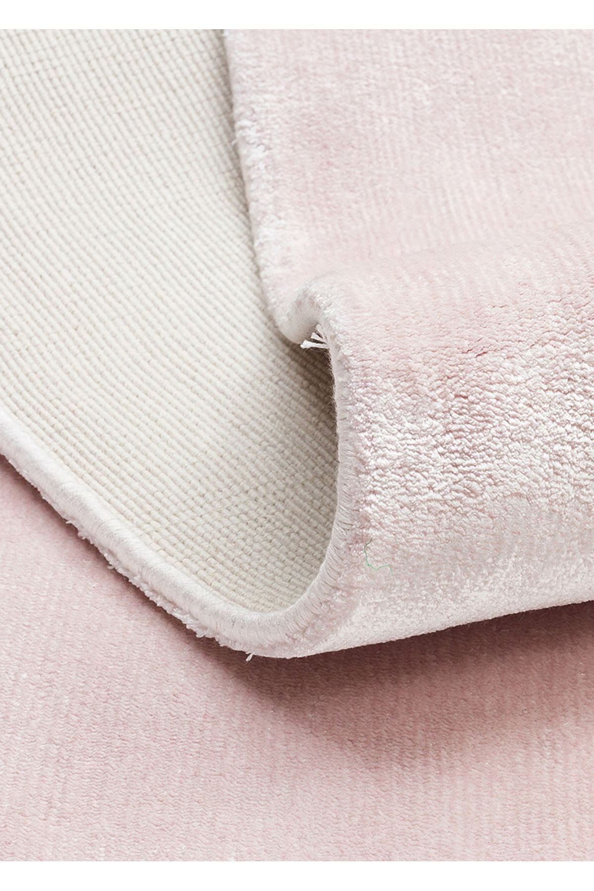 Alure Pembe El Dokuma Saf Bambu Halı Lüks Yumuşak Minimalist Modern Salon ve Oturma Odası Halısı - Powder
