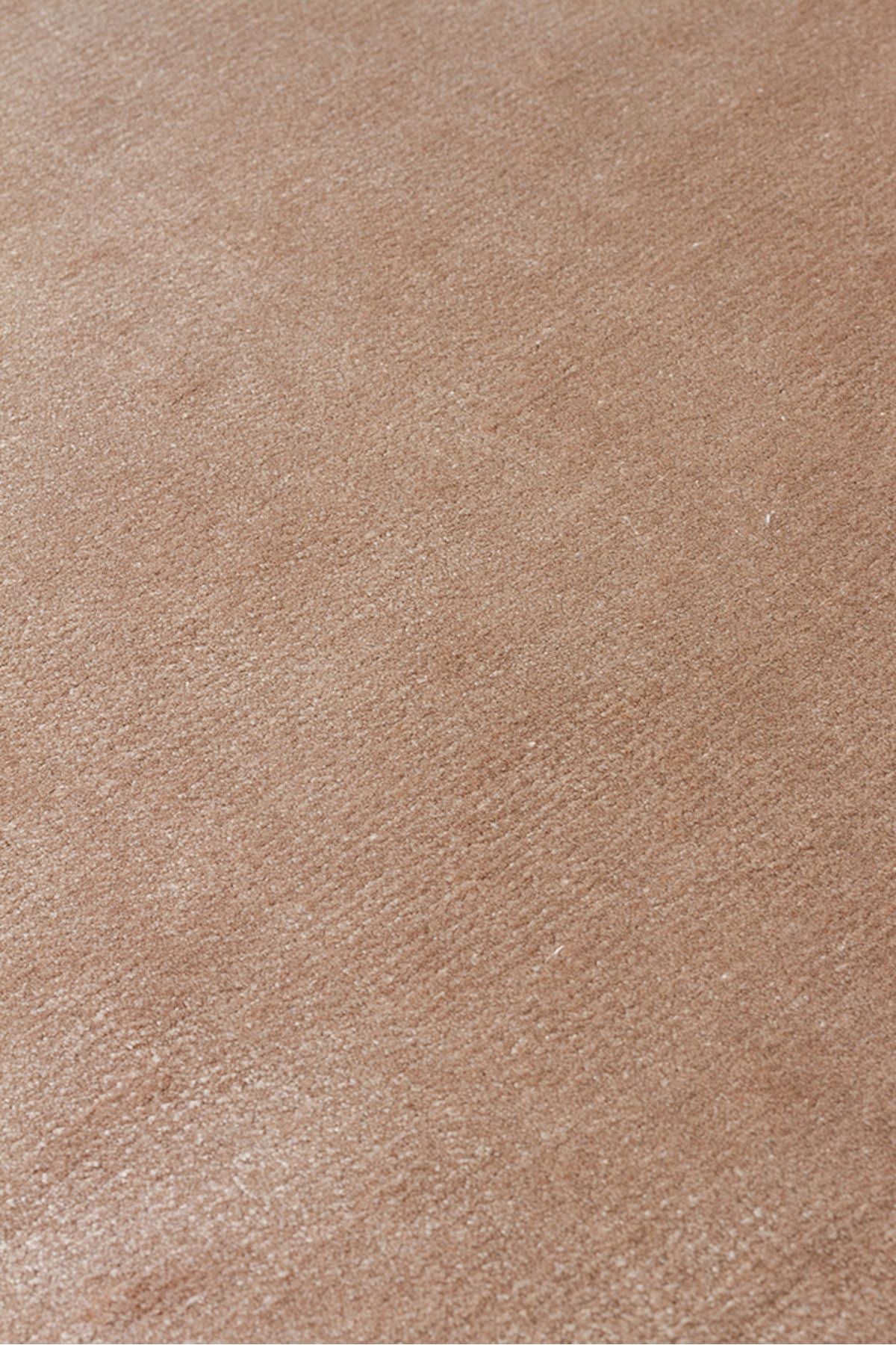 Luma Vizon Tek Renk Sade Saf Bambu Doğal Malzeme Halı Minimalist Parlak Modern Lüks Salon Halısı - Vizon