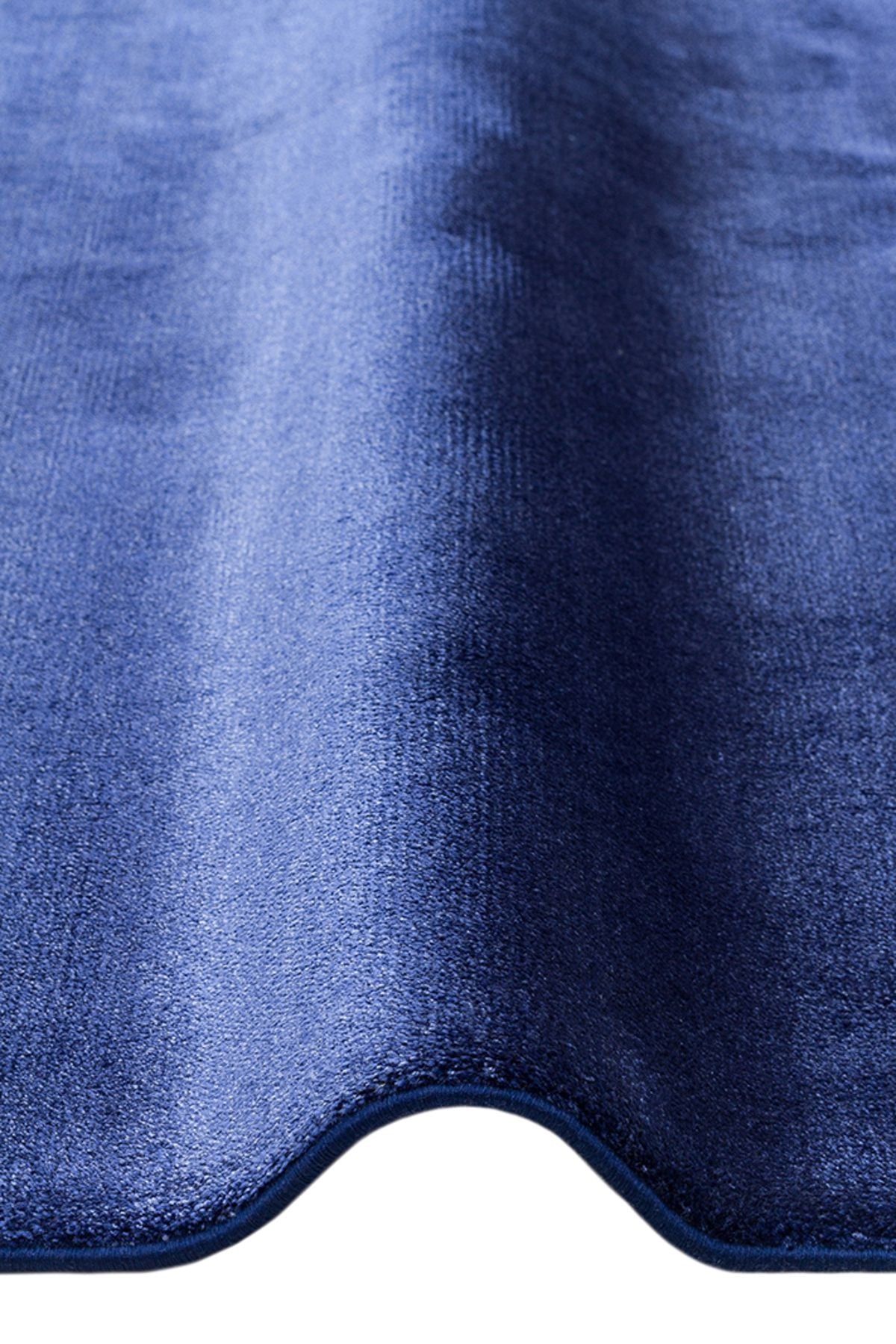 Luma Lacivert Tek Renk Sade Saf Bambu Doğal Malzeme Halı Minimalist Parlak Modern Lüks Salon Halısı - Lacivert