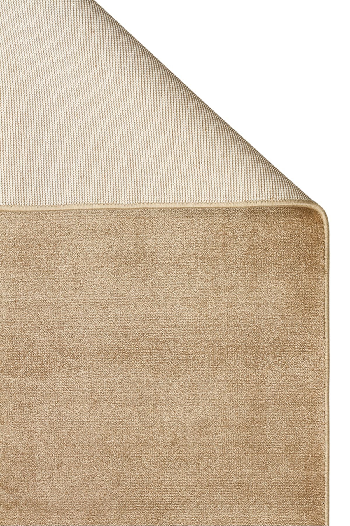Luma Bej Tek Renk Sade Saf Bambu Doğal Malzeme Halı Minimalist Parlak Modern Lüks Salon Halısı - Bej
