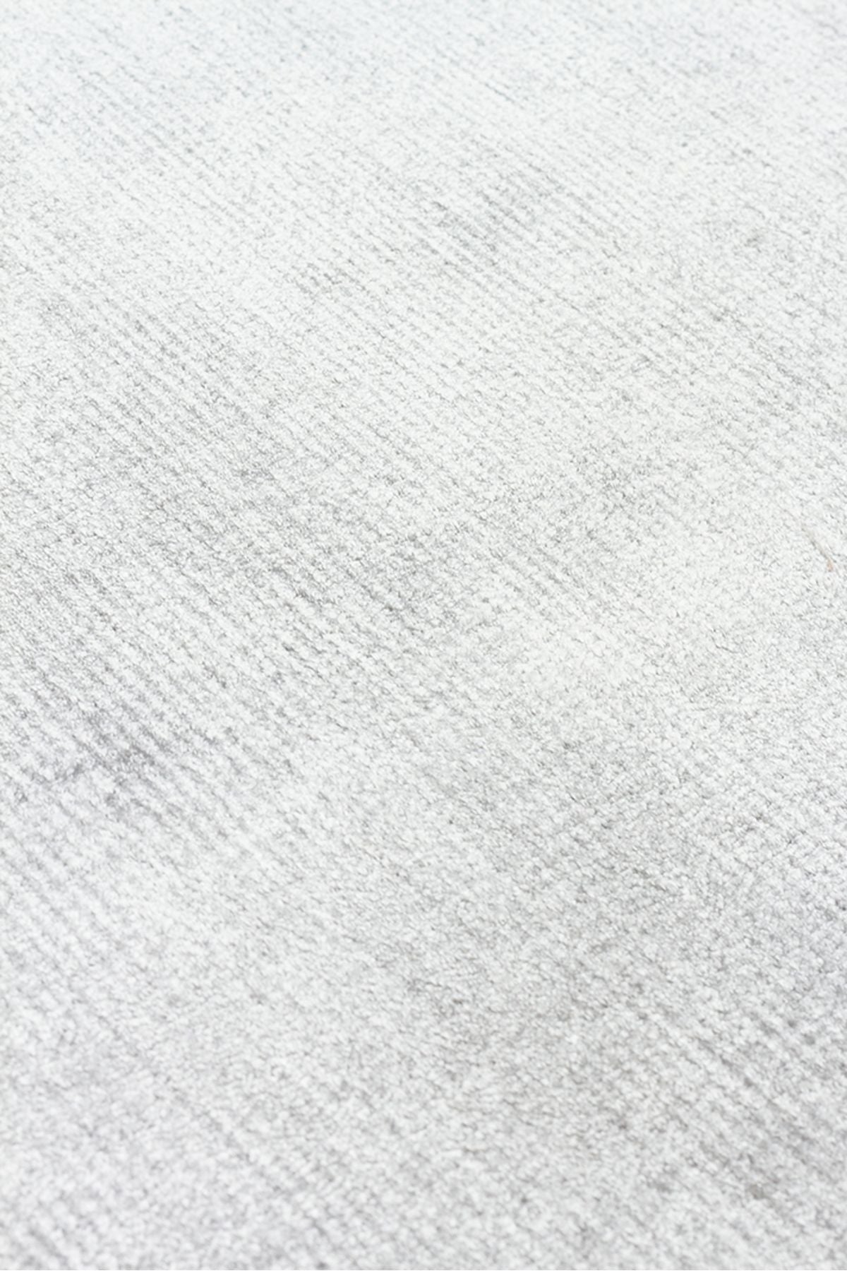 Alure Gri El Dokuma Saf Bambu Halı Lüks Yumuşak Minimalist Modern Salon ve Oturma Odası Halısı - Gri