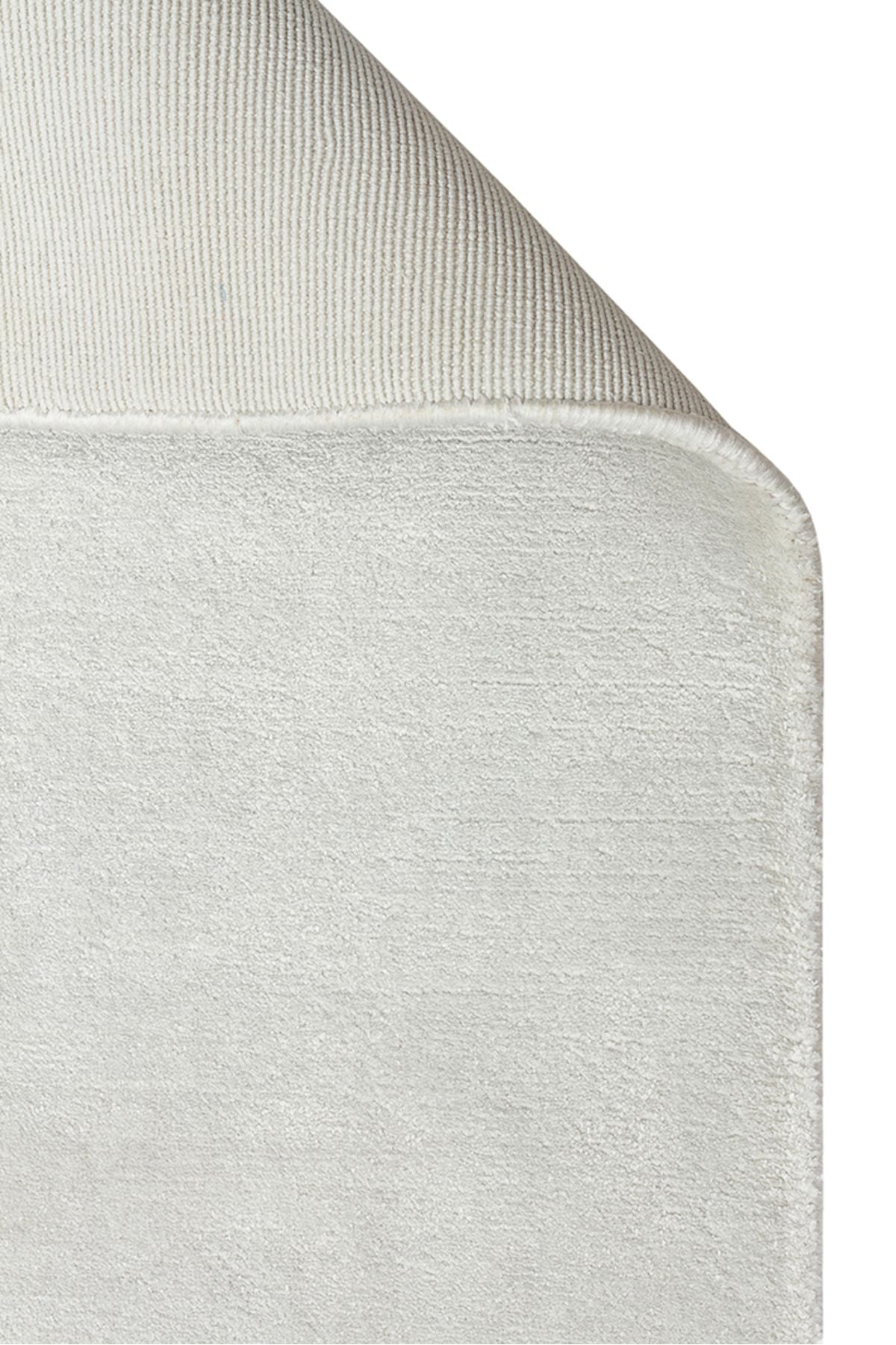 Alure Gümüş Renk El Dokuma Saf Bambu Halı Lüks Yumuşak Minimalist Modern Salon ve Oturma Odası Halı - Gümüş