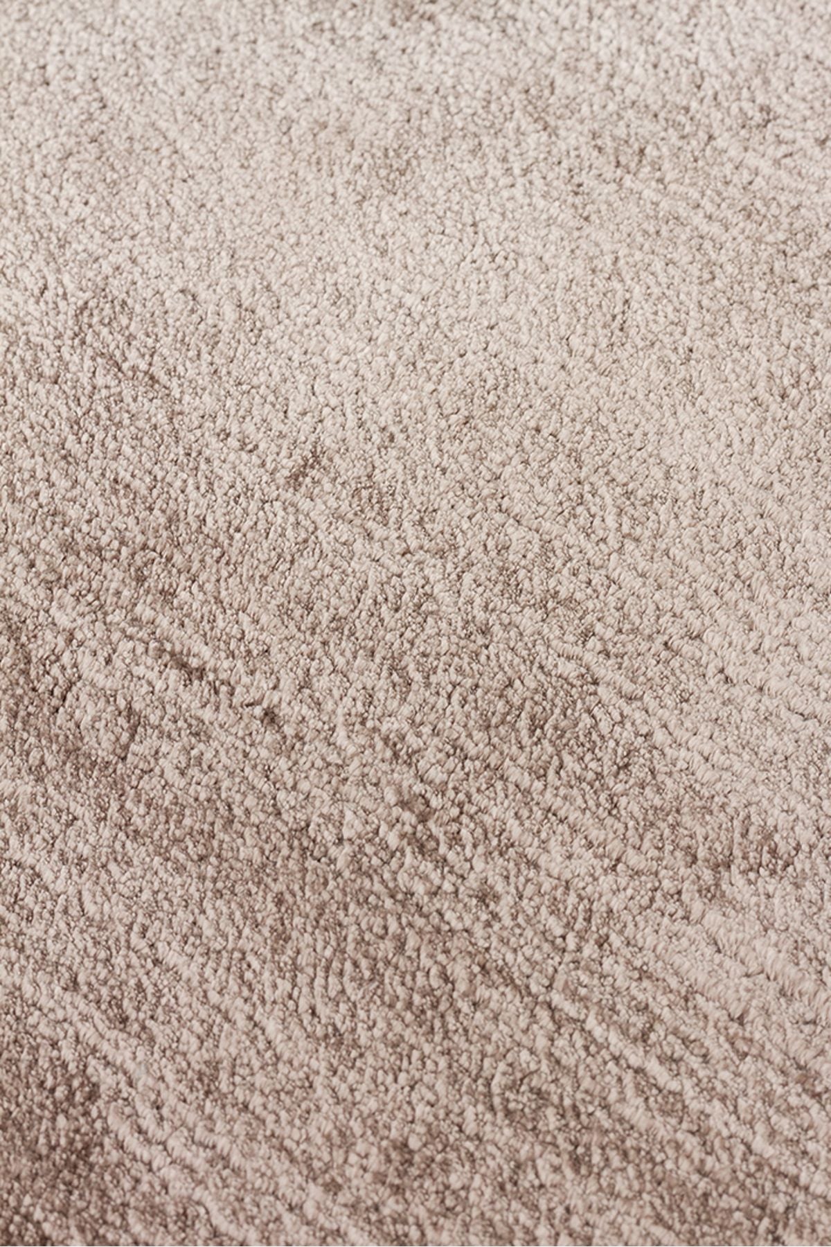 Alure Kahverengi El Dokuma Saf Bambu Halı Lüks Yumuşak Minimal Modern Salon ve Oturma Odası Halı - Kahverengi