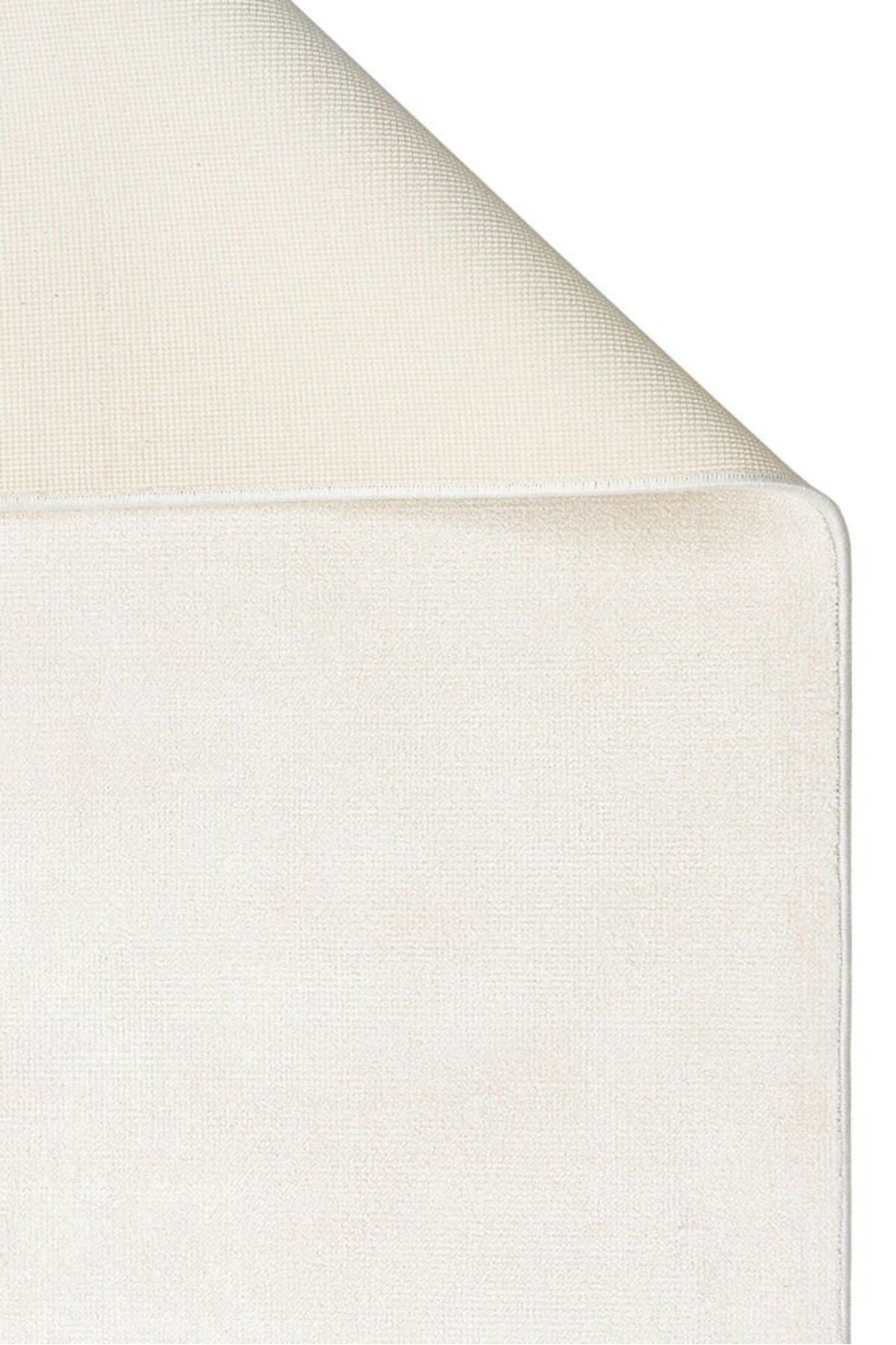 Luma Krem Tek Renk Sade Saf Bambu Doğal Malzeme Halı Minimalist Parlak Modern Lüks Salon Halısı - Krem