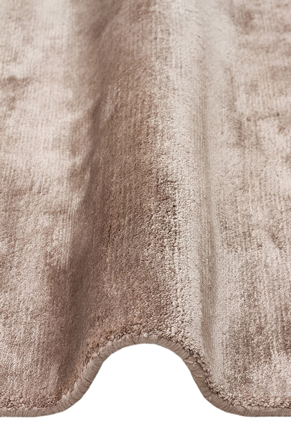 Alure Kahverengi El Dokuma Saf Bambu Halı Lüks Yumuşak Minimal Modern Salon ve Oturma Odası Halı - Kahverengi