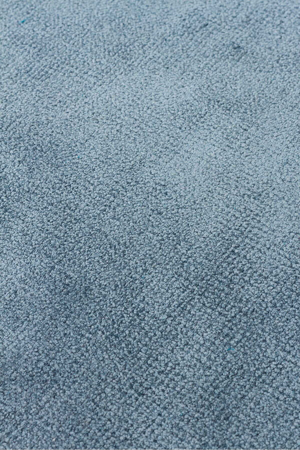 Luma Mavi Tek Renk Sade Saf Bambu Doğal Malzeme Halı Minimalist Parlak Modern Lüks Salon Halısı - Mavi
