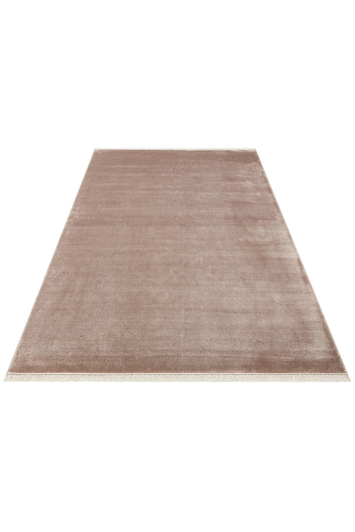 Luma Kahverengi Tek Renk Sade Saf Bambu Doğal Malzeme Halı Minimalist Parlak Modern Lüks Salon Halı - Stone
