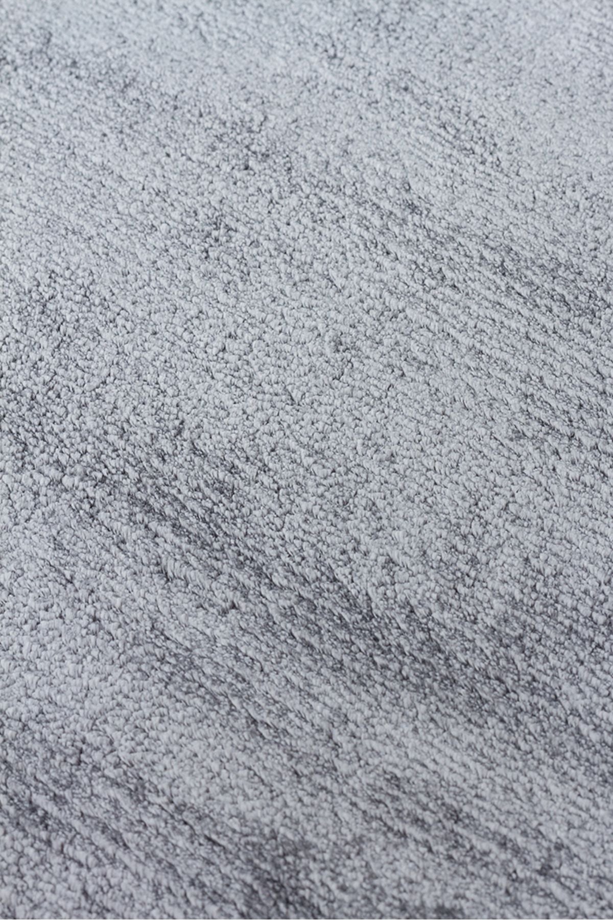 Alure Siyah El Dokuma Saf Bambu Halı Lüks Yumuşak Minimalist Modern Salon ve Oturma Odası Halısı - Charcoal