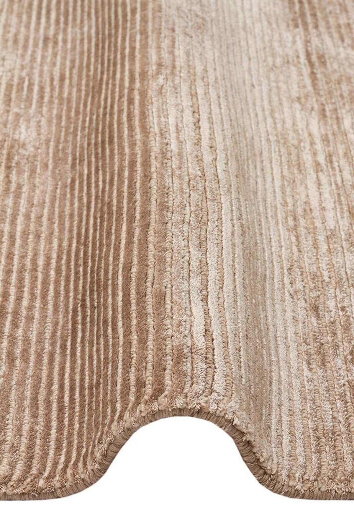 Siena Brown El Dokuma Teknikleriyle Özenle Üretilmiş, Doğal Bambu, Yün Karışımlı Salon Halısı - Kahverengi