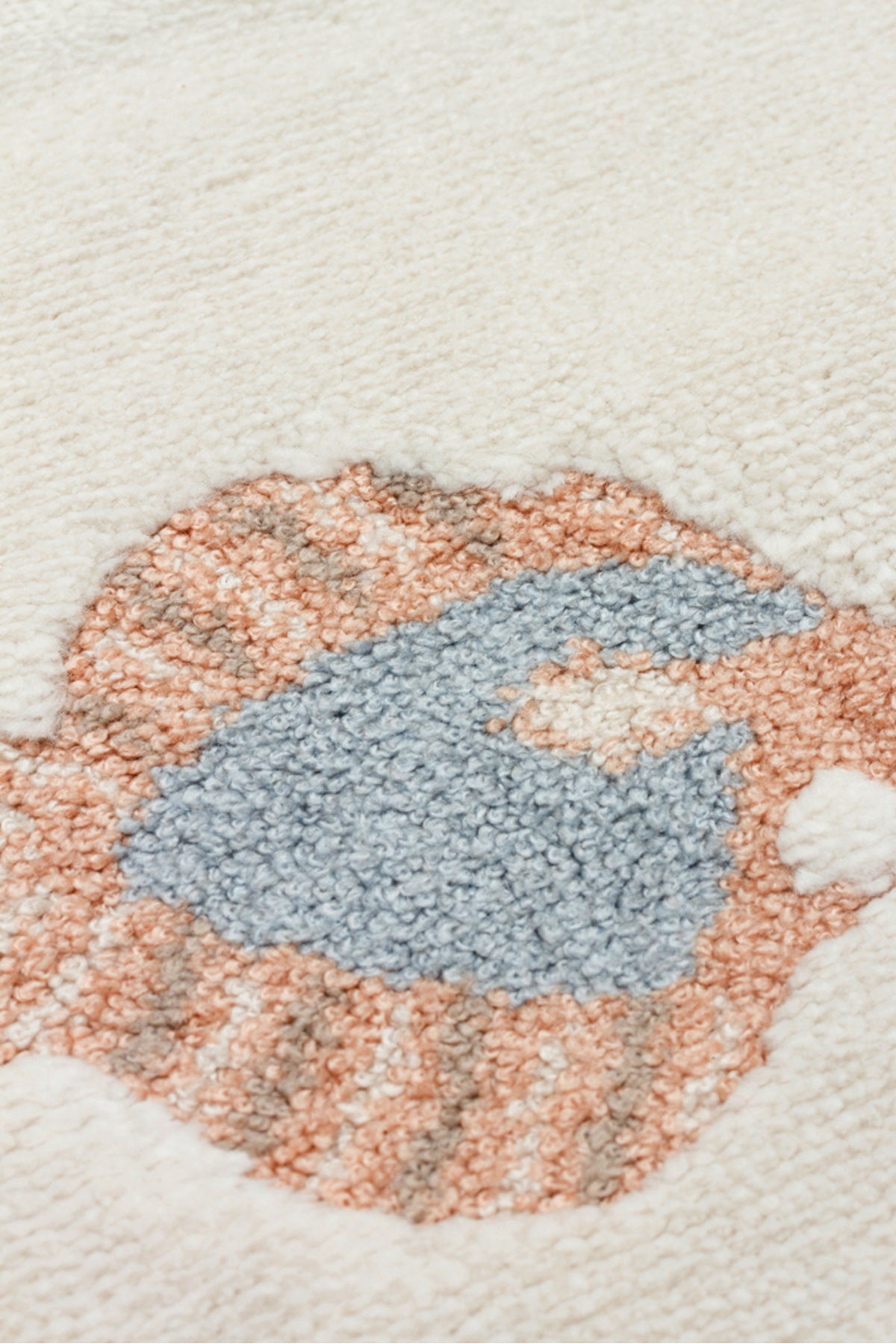 Picco Renkli Figürlü Yıkanabilir Hav Vermeyen Toz Tutmayan Yumuşak Dokulu Çocuk Odası Halısı - Beyaz