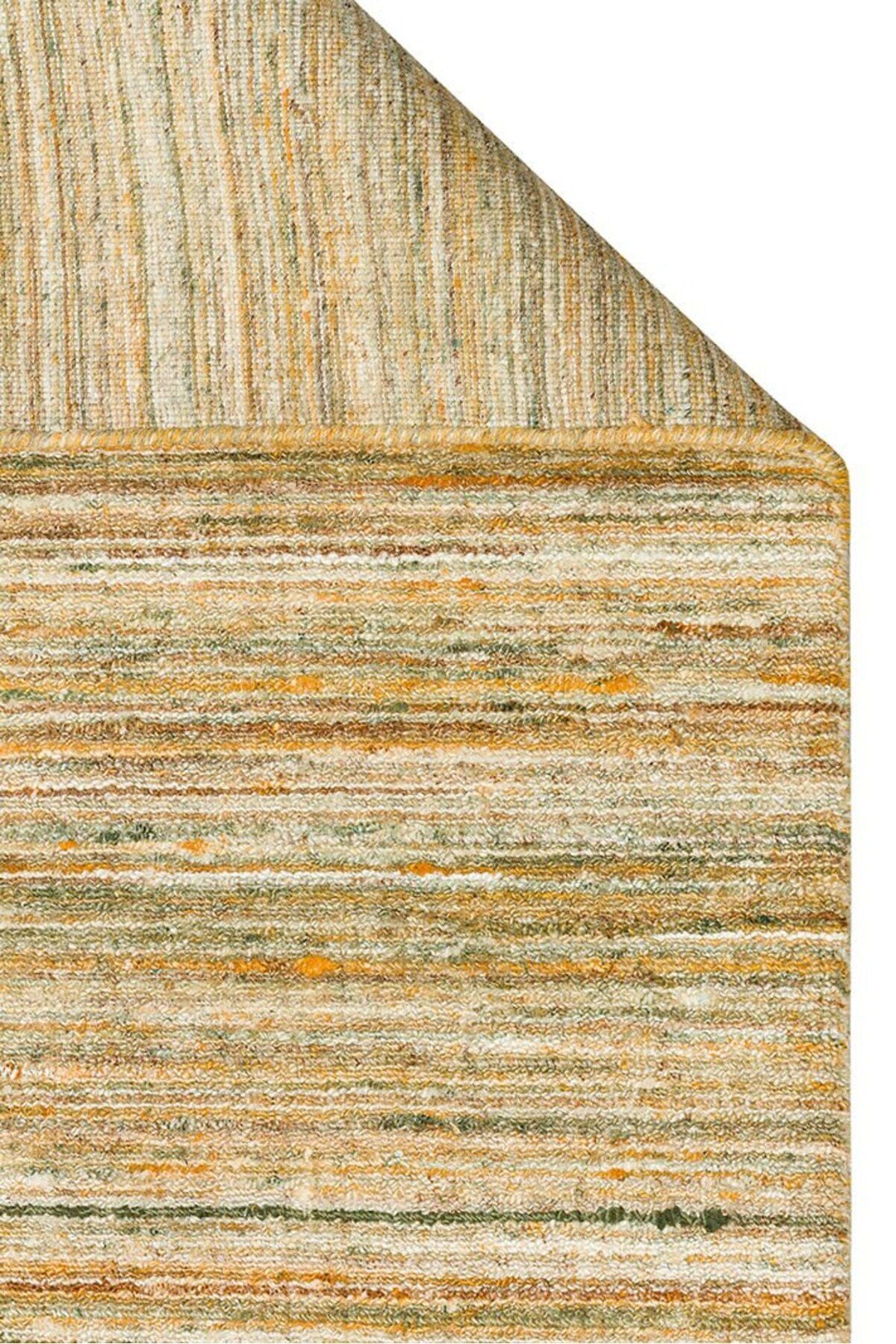 Bloom Sarı El Dokuma Yün Viskon Halı Modern İskandinav Kalın Lüks Salon ve Yatak Odası Halısı - Sarı