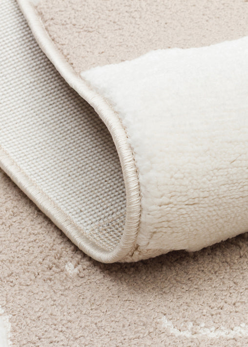 Picco Krem Rengi Figürlü Yıkanabilir Hav Vermeyen Çocuk Odası Halısı Toz Tutmayan Yumuşak Dokulu - Bej