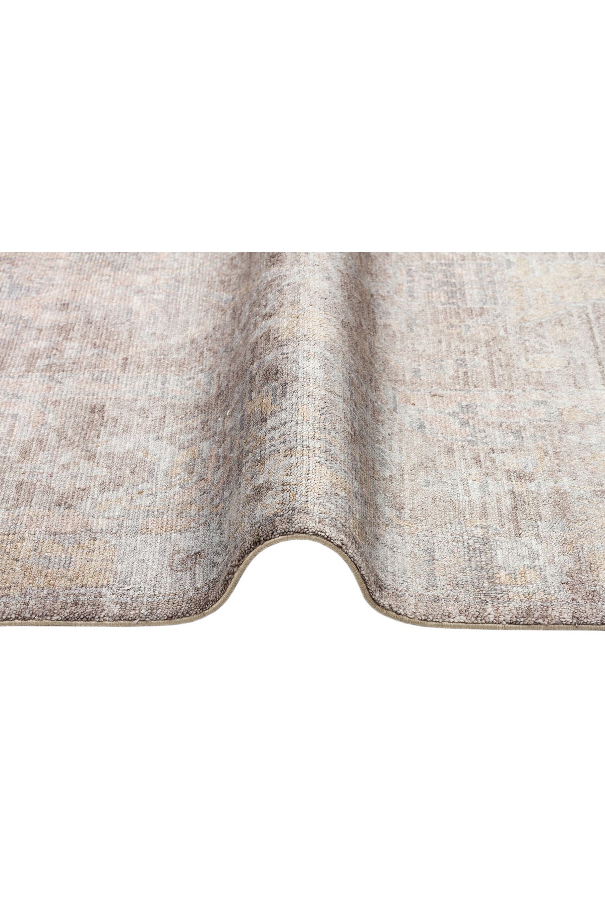 Atlas Serisi Halı Antrasit Bronze Uşak Desen Saçaklı Lyocell Dokulu Özel Tezgah Salon Halısı