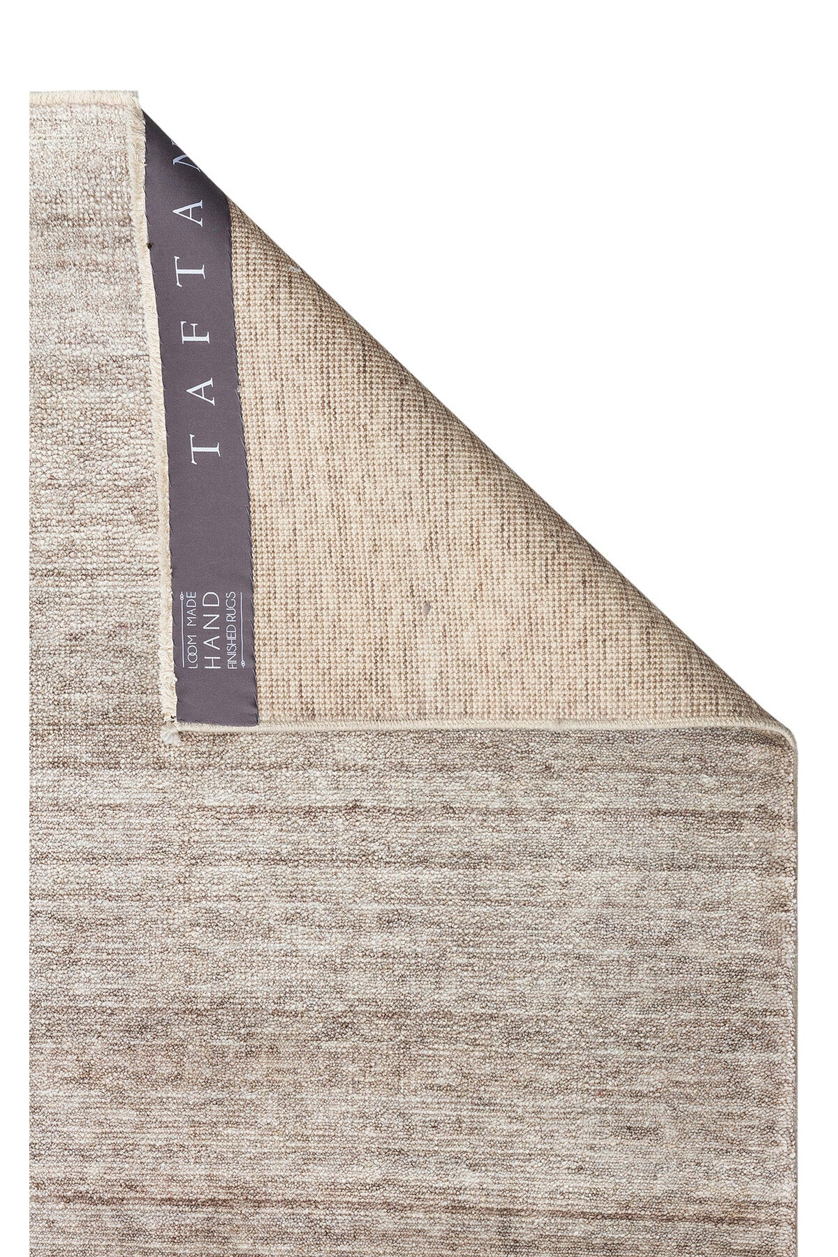 Atlas Serisi Halı Vizon Minimal Saçaklı Lyocell Dokulu Özel Tezgah Salon Halısı