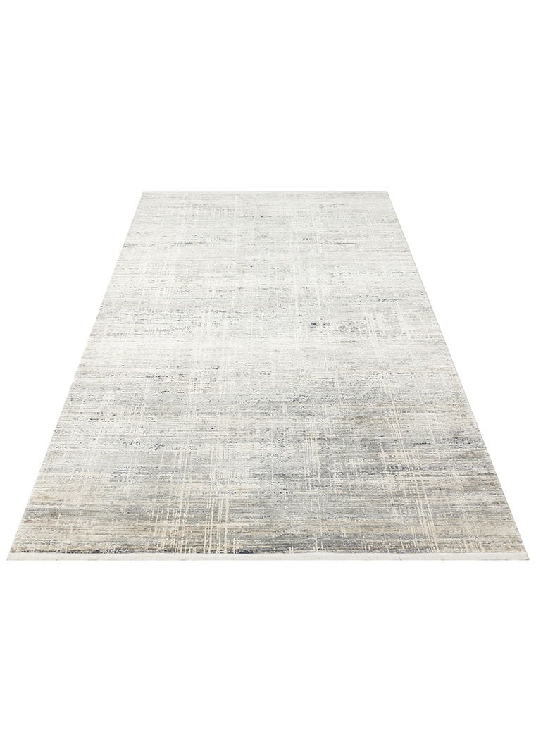 Minimal Elit Mavi Modern Makine Dokuma Salon Halısı – Zarif, Yumuşak ve Parlak Dokulu - Mavi