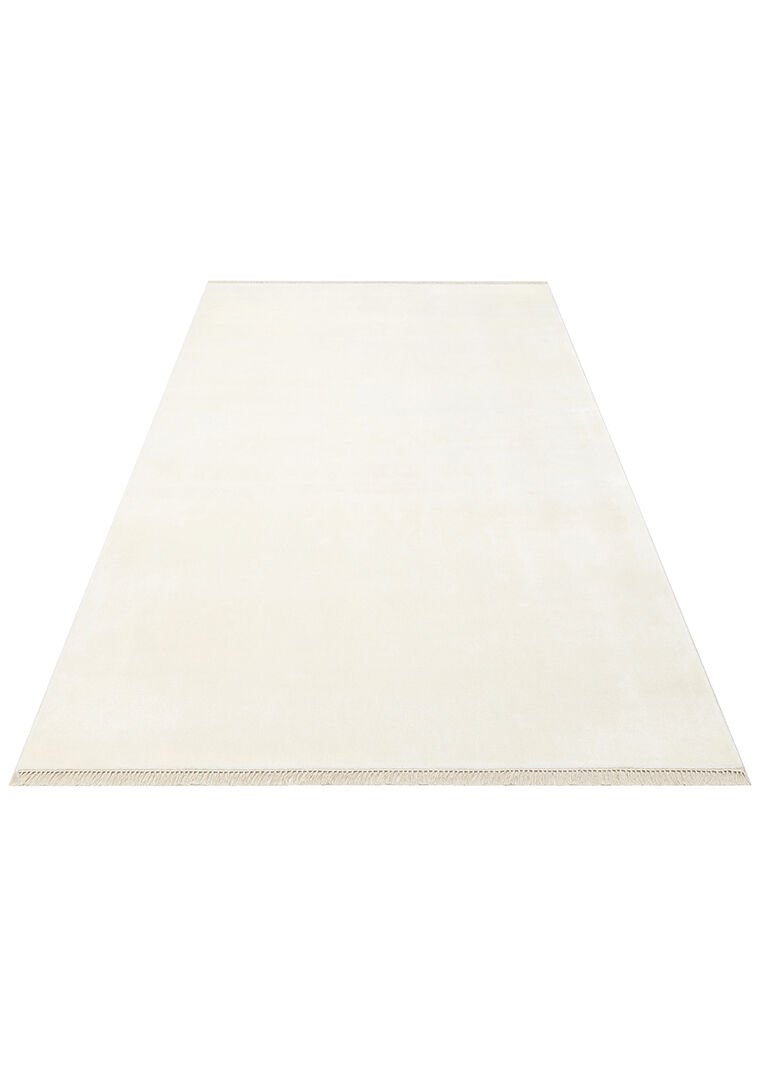 Luma White Solid Color Simple Pure Bamboo Natural Material Rug Minimalist Bright Modern Luxury Living Room Rug - White