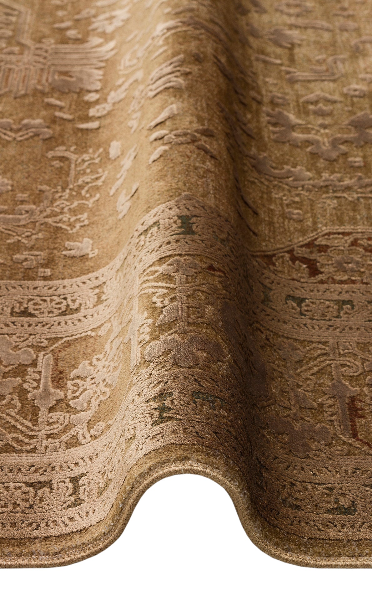 Vintage Soft Textured Nostalgia Closely Woven Bamboo Bronze Custom Living Room Carpet
