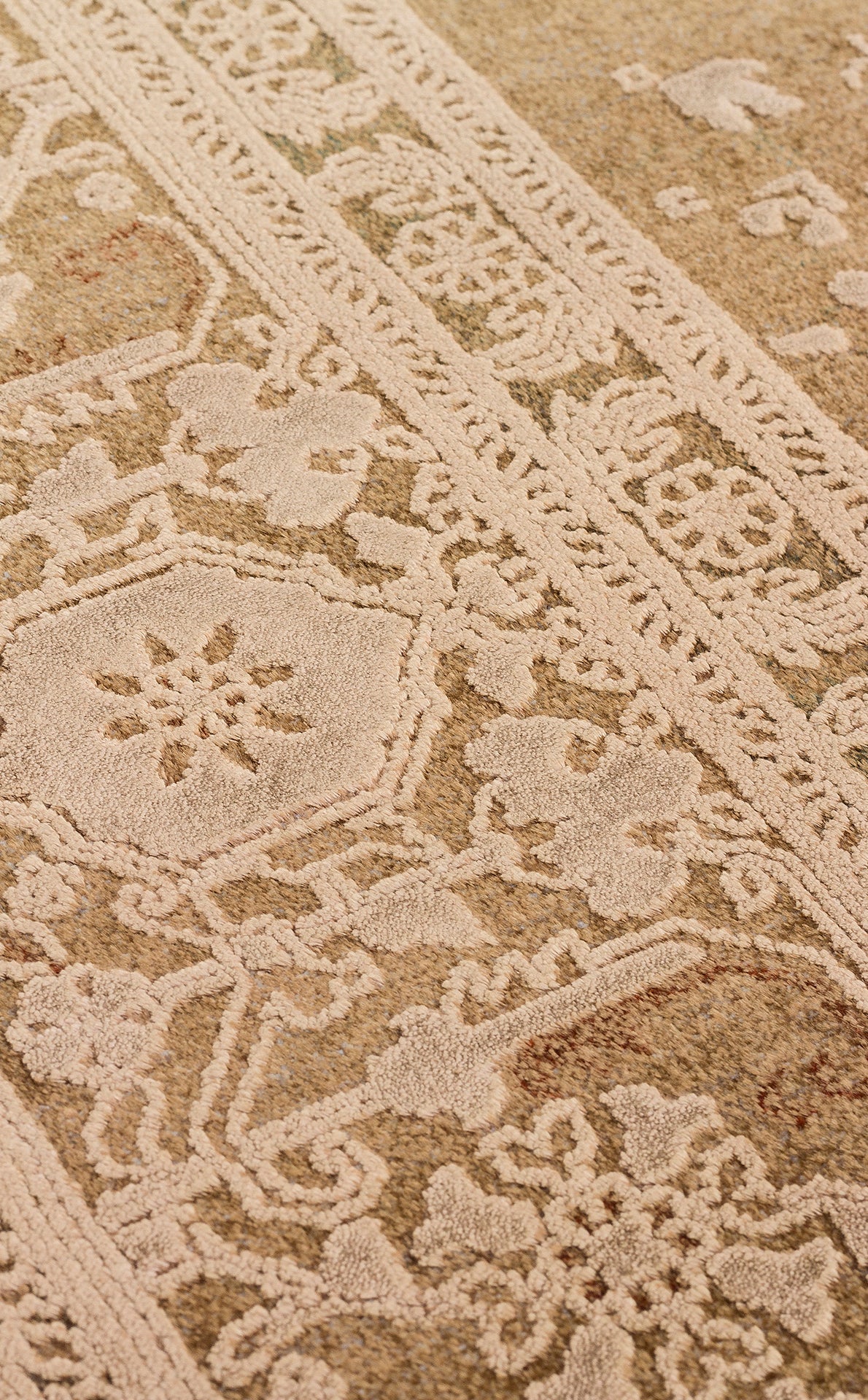 Vintage Soft Textured Nostalgia Closely Woven Bamboo Bronze Custom Living Room Carpet