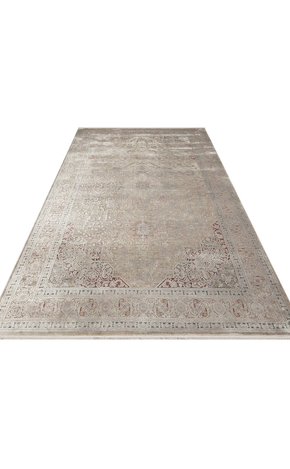 Vintage Soft Textured Nostalgia Closely Woven Bamboo Gray Custom Living Room Carpet