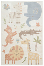 Picco Multi-Colored Patterned Washable Non-Shedding Dust-Proof Soft Textured Kids' Room Rug