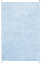 Bonny Plain Blue Minimal Washable Non-Slip Soft Surface Kids Room Rug