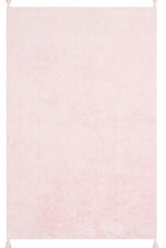 Bonny Plain Pink Minimal Washable Non-Slip Soft Surface Kids' Room Rug