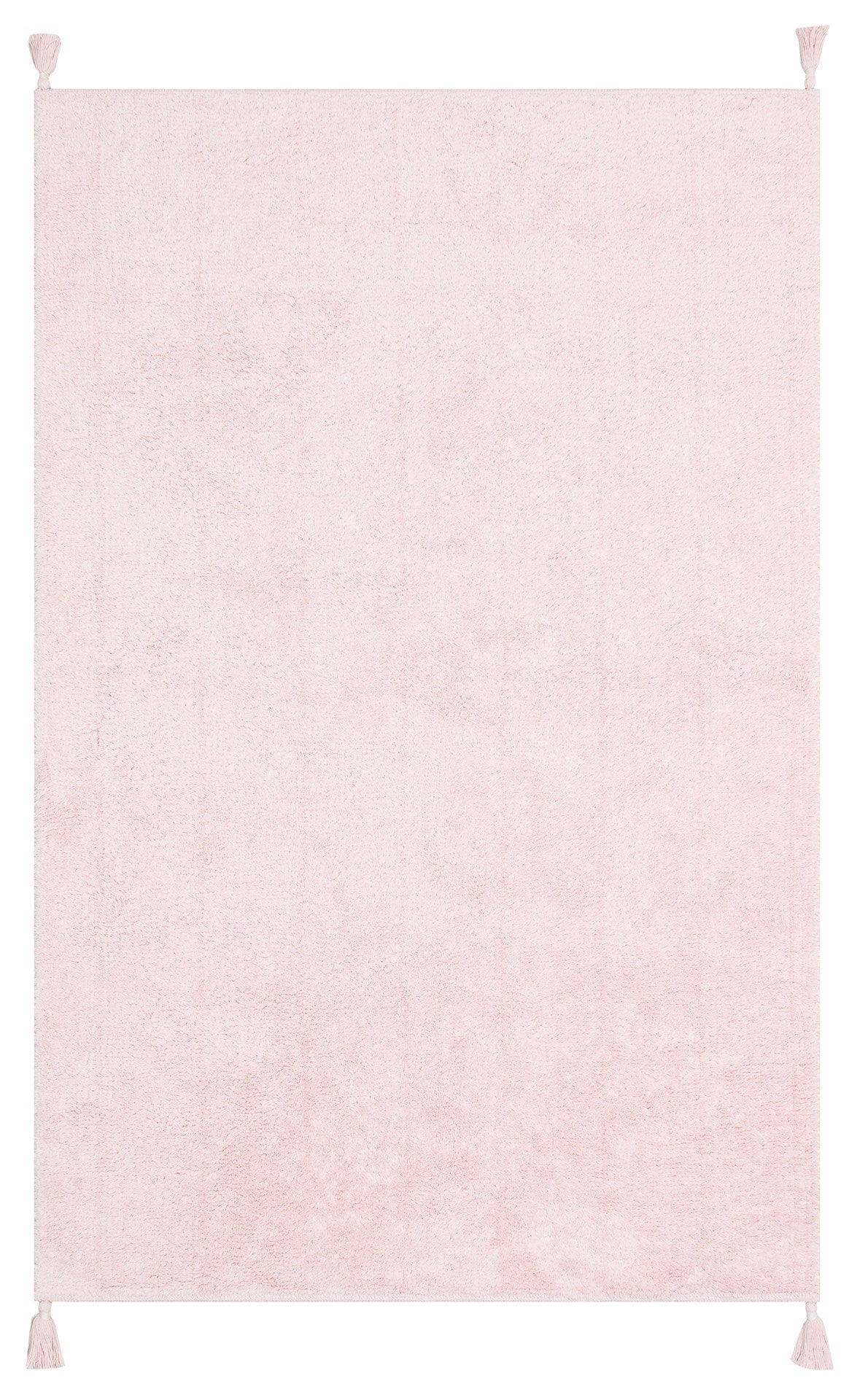 Bonny Düz Pembe Minimal Yıkanabilir Kaydırmaz Taban Yumuşak Yüzeyli Çocuk Odası Halısı - Bordo