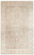 Toscana Classic Vintage Patterned Light Beige Over-Dyed Woven Living Room Rug, Rayon Viscose Soft Textured