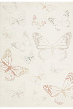 Petit Colorful Butterfly Pattern Dust-Free Soft Textured Machine Washable Children's Room Rug