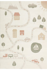 Petit Non-Shedding Colorful Patterned Soft-Textured Machine Washable Baby and Children's Room Rug