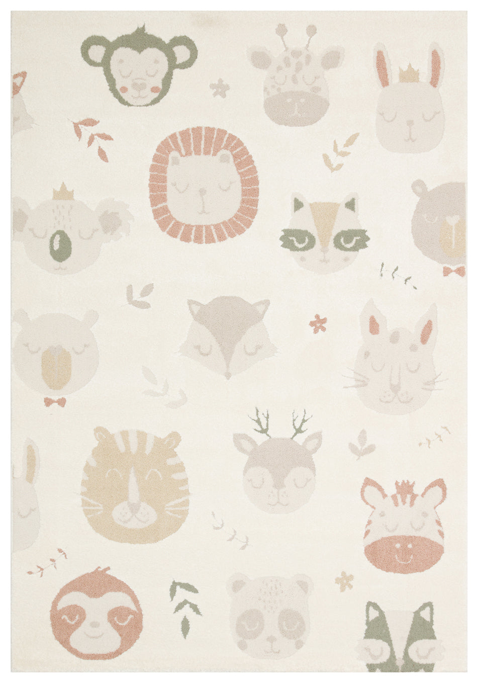 Petit Renkli Figürlü Toz Vermeyen Yumuşak Dokulu Makinede Yıkanabilir Bebek ve Çocuk Odası Halısı - Çok Renkli