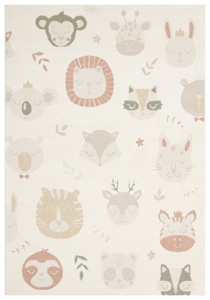 Petit Renkli Figürlü Toz Vermeyen Yumuşak Dokulu Makinede Yıkanabilir Bebek ve Çocuk Odası Halısı - Çok Renkli