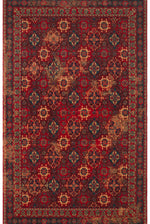 Renaissance Handmade Anatolian Motif Red Wool Traditional Pattern Retro Authentic Living Room Rug