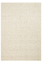 Loopy Hand-Woven Pure Wool and Cotton Rug Scandinavian Style Soft-Textured Cream Color