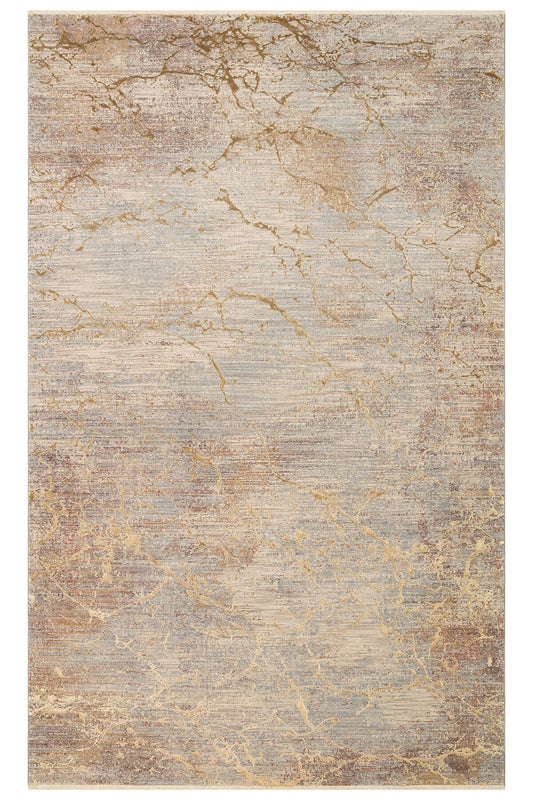 Patina Klasik Vintage Kabartmalı Bej Sık Dokuma Yumuşak Dokulu Modern Dekoratif Salon Halısı