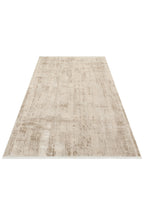 LUMEN Modern Minimal Bej Rengi Soyut Desenli Yumuşak Dokulu Hav Vermez Dayanıklı Salon Halısı - Bej
