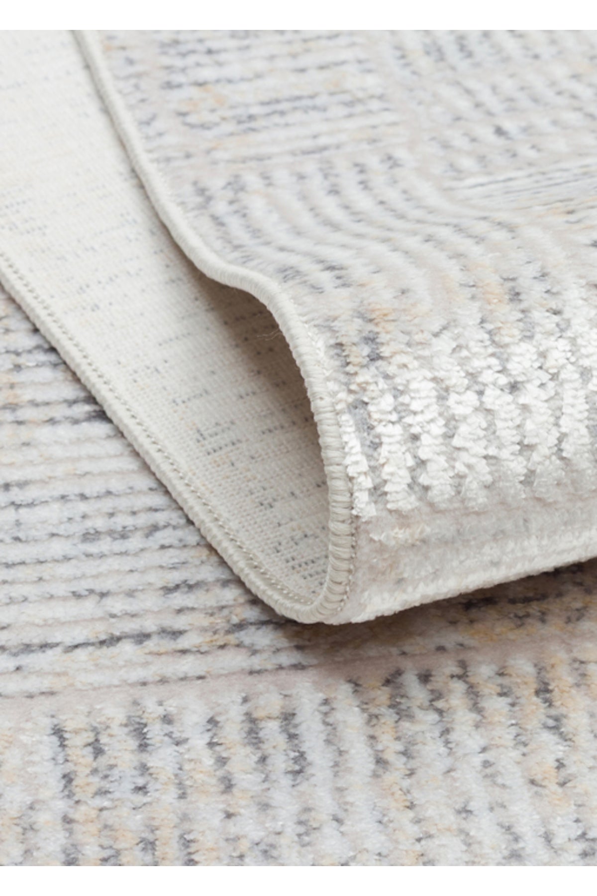 PEARLY Gri Yumuşak Dokulu Modern Toz Vermez Klasik Halı Kaymaz Yıkanabilir Salon Halısı - Pembe